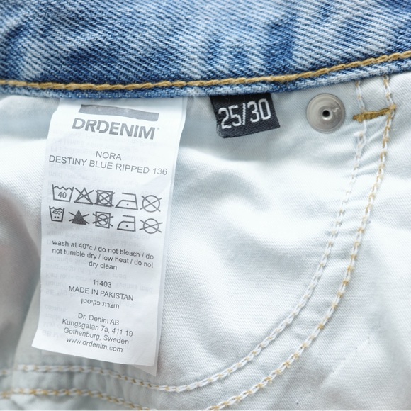 DR DENIM Nora Destiny Blue Ripped Jeans Size US 25 - Picture 6 of 6